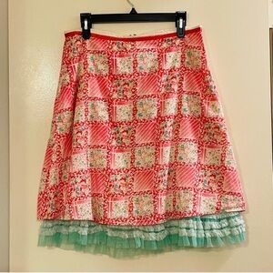 SNAK by ANTHROPOLOGIE Patchwork Floral Skirt